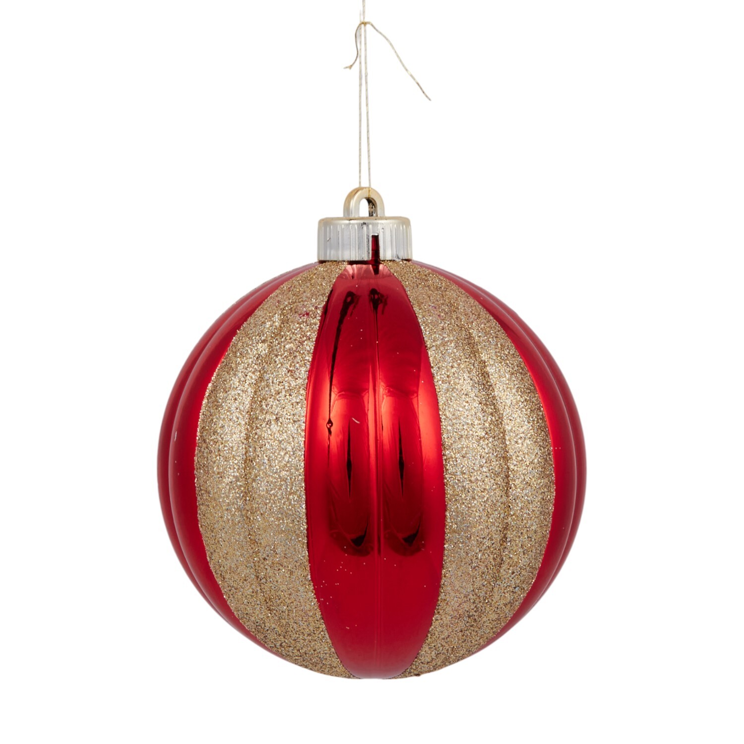 Pack of 6 Sleigh Bells Ring Baubles Red Image 2