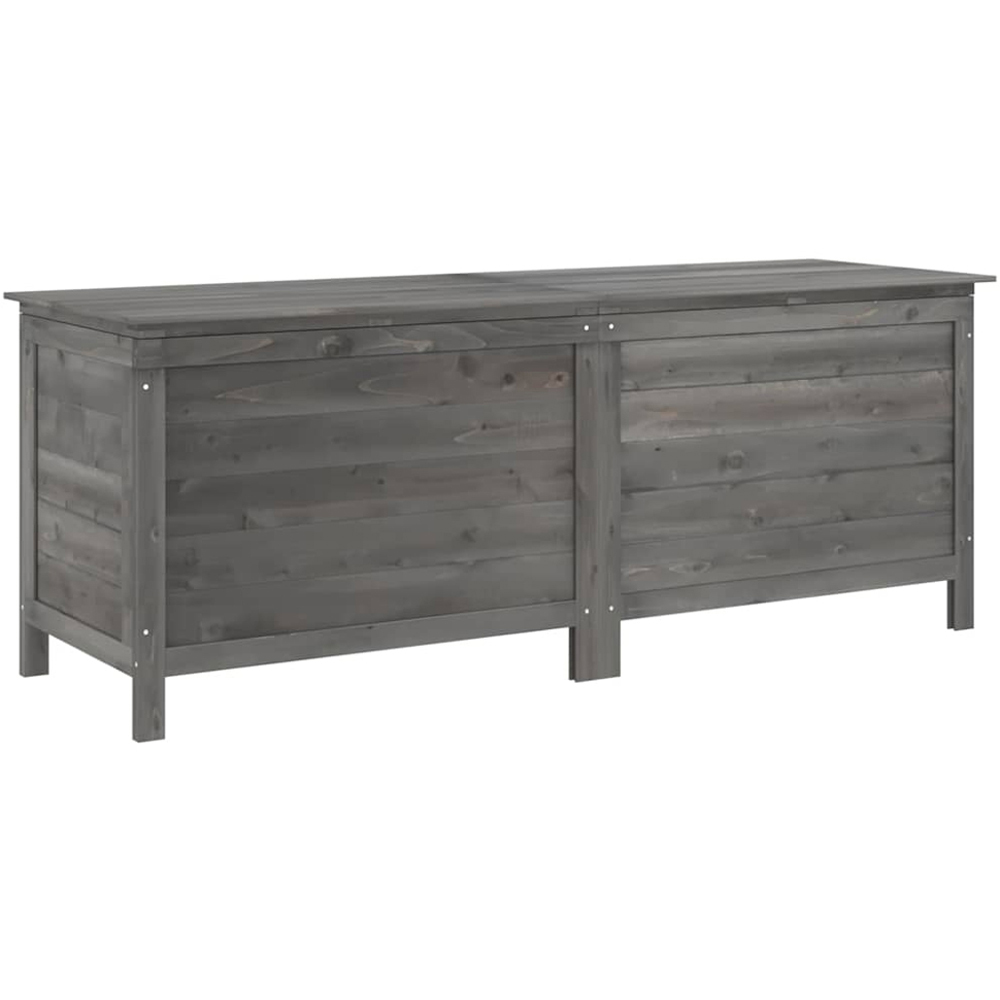 vidaXL 56.5 x 150 x 50cm Anthracite Fir Wood Garden Storage Box Image 1