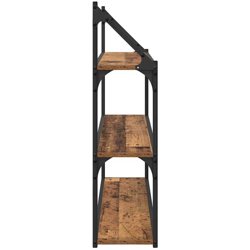 vidaXL 80cm 3 Shelf Old Wood Wall Shelf Image 5