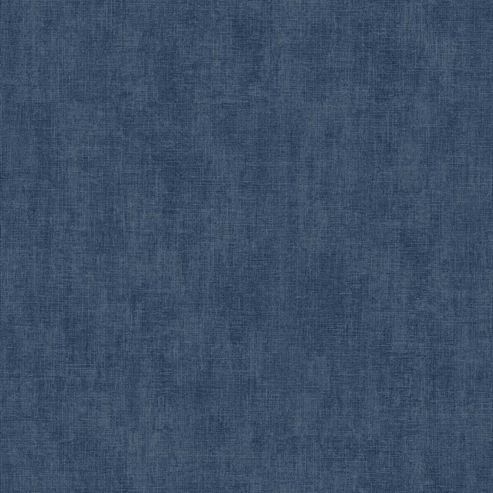 Darcy James Linen Blue Textured Wallpaper Image 1