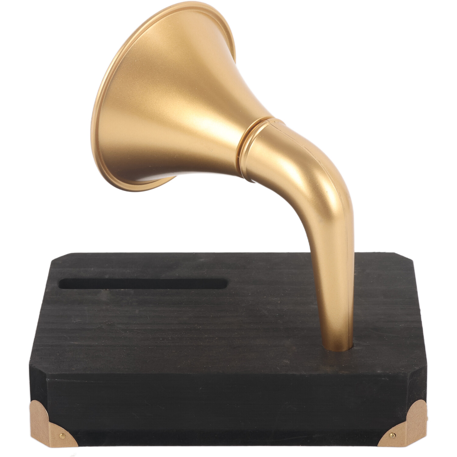 Wooden Amplifier Phone Stand Gold Image 3