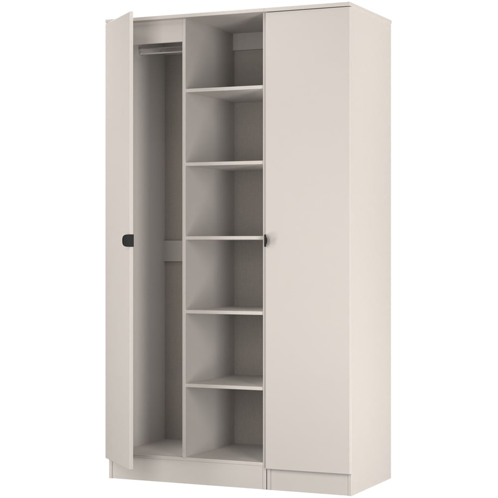 Crowndale Bora 2 Door 6 Shelf Kashmir Matt Triple Wardrobe Image 5