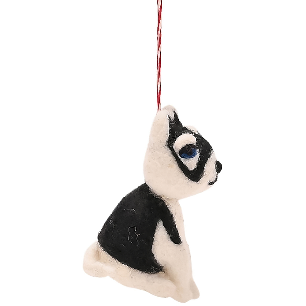 The Christmas Gift Co Husky Dog Felt Hanging Decoration Image 1