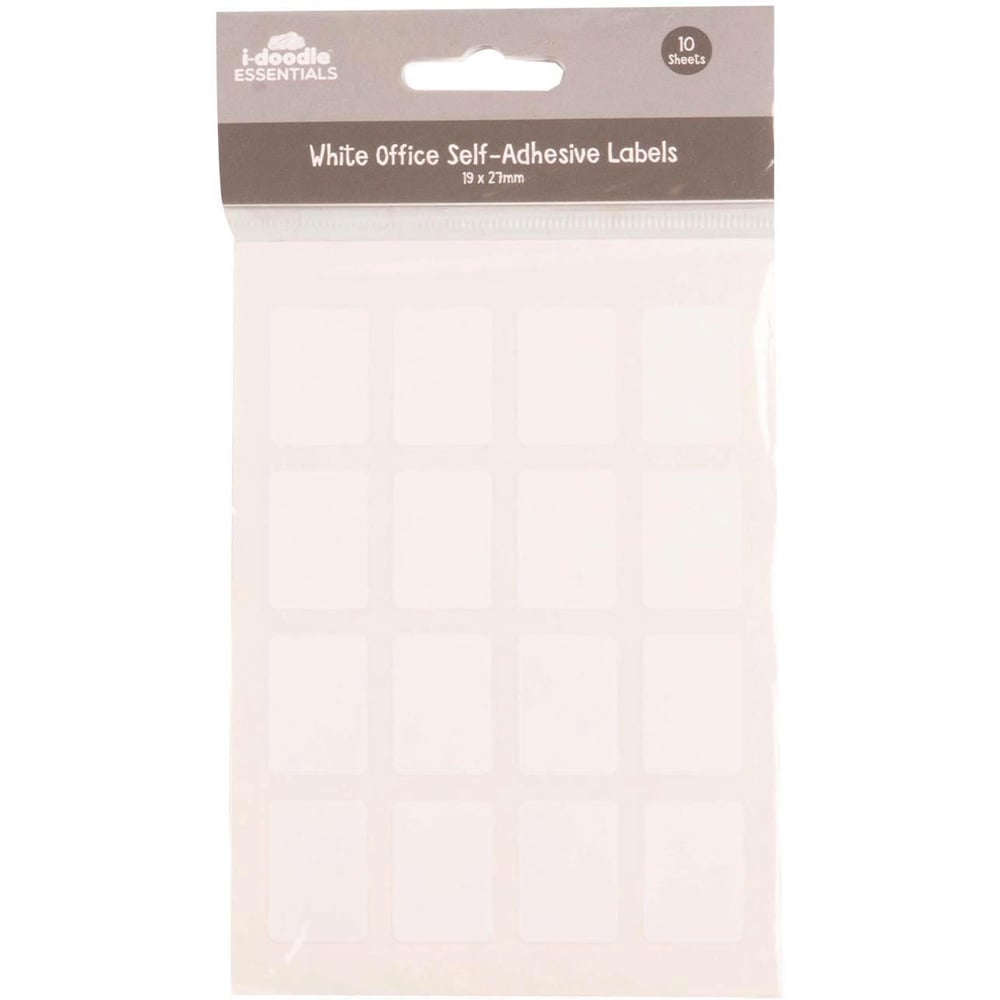White Adhesive Home and Office Labels - 10 Image