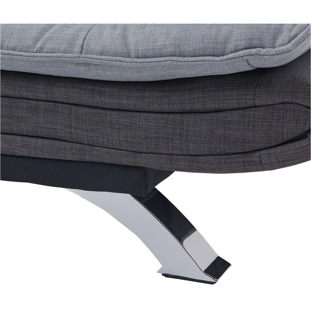 Home Detail Michigan 2 Seater Grey and Charcoal Fabric Sofa Bed Image 8