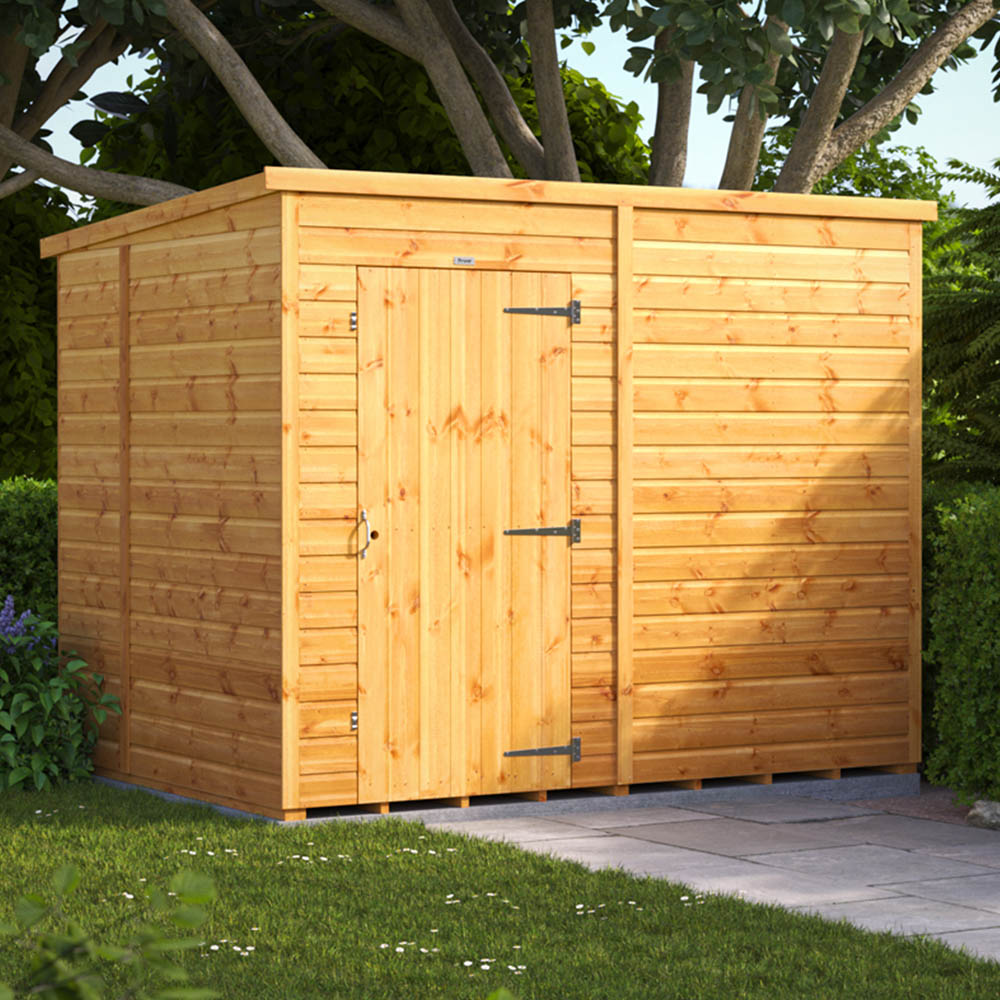 Power Sheds 8 x 6ft Pent Wooden Shed Image 2