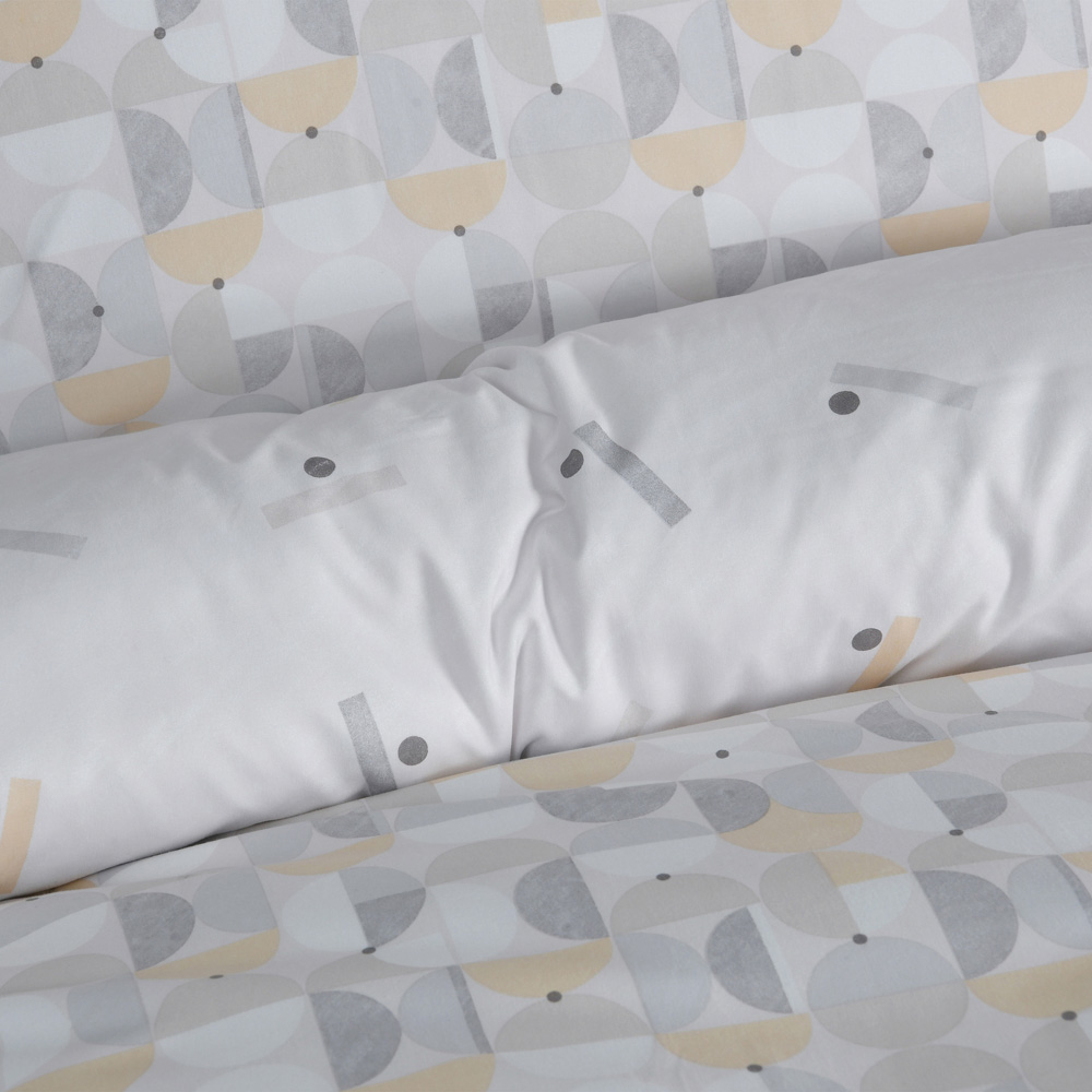 Smart Living King Size Ochre Circle Geo Reversible Duvet Set Image 6