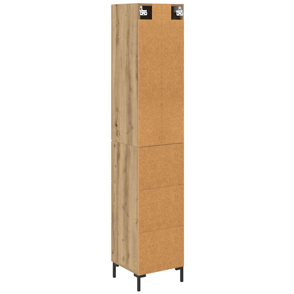 vidaXL Single Door 3 Drawer Artisan Oak Highboard Image 8