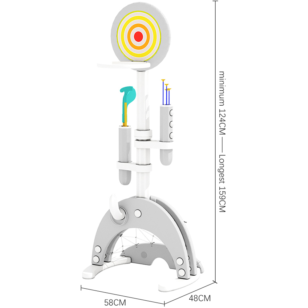 Living and Home White 6 in 1 Toddler Basketball Stand Set Image 9