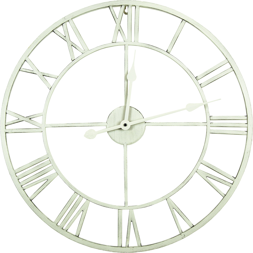 Charles Bentley Cream Indoor Wall Clock 100cm Image 1