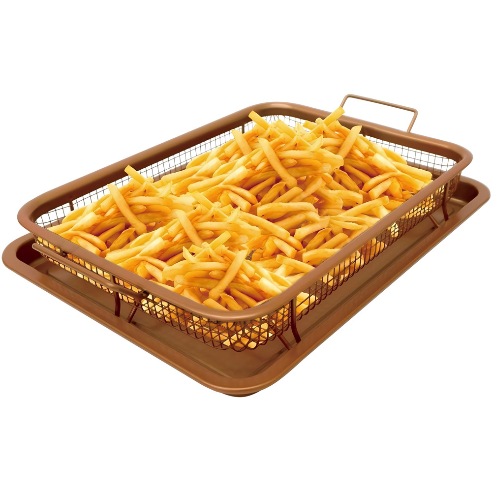 Avilo Copper Crisper Tray with Mesh Basket Image 2