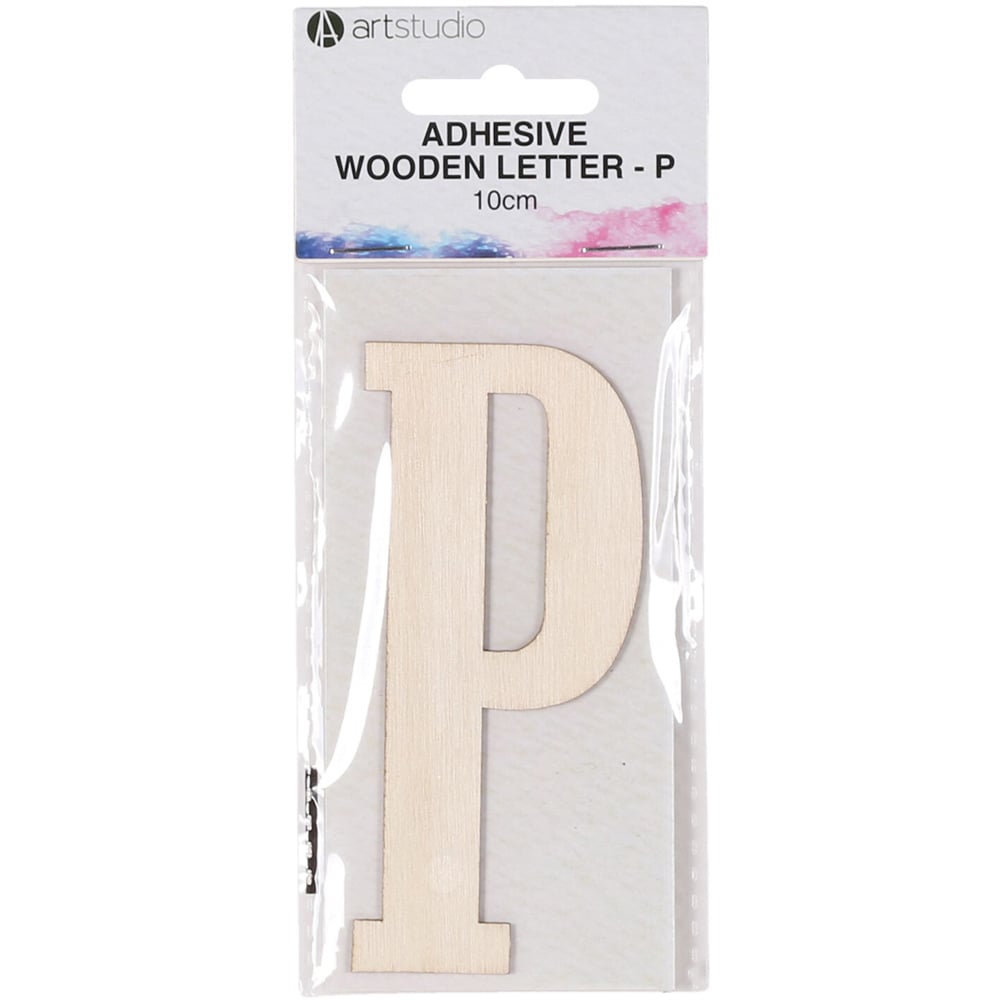 Art Studio Adhesive Wooden Letter - P Image