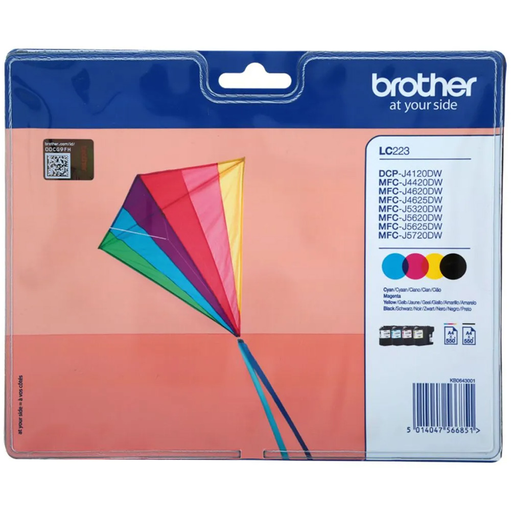 Brother LC223VALBP Value Pack Inkjet Cartridge Image 1