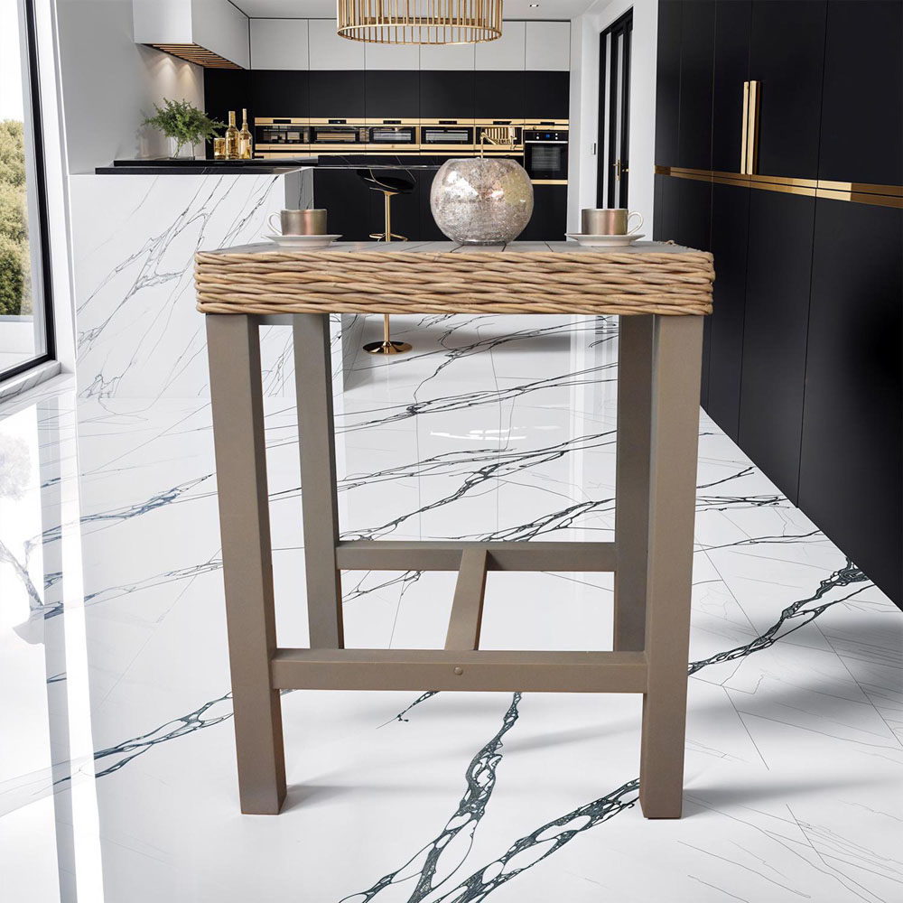FWStyle Maya Grey Wash Handmade Bar Table Image 4