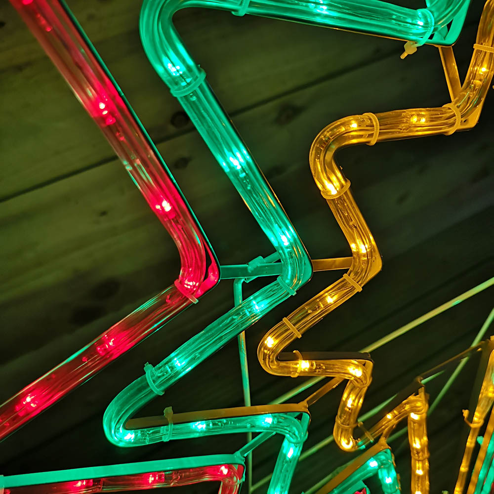 Samuel Alexander Multicolour LED North Star Rope Light Silhouette Xmas Decoration 118 x 62cm Image 2
