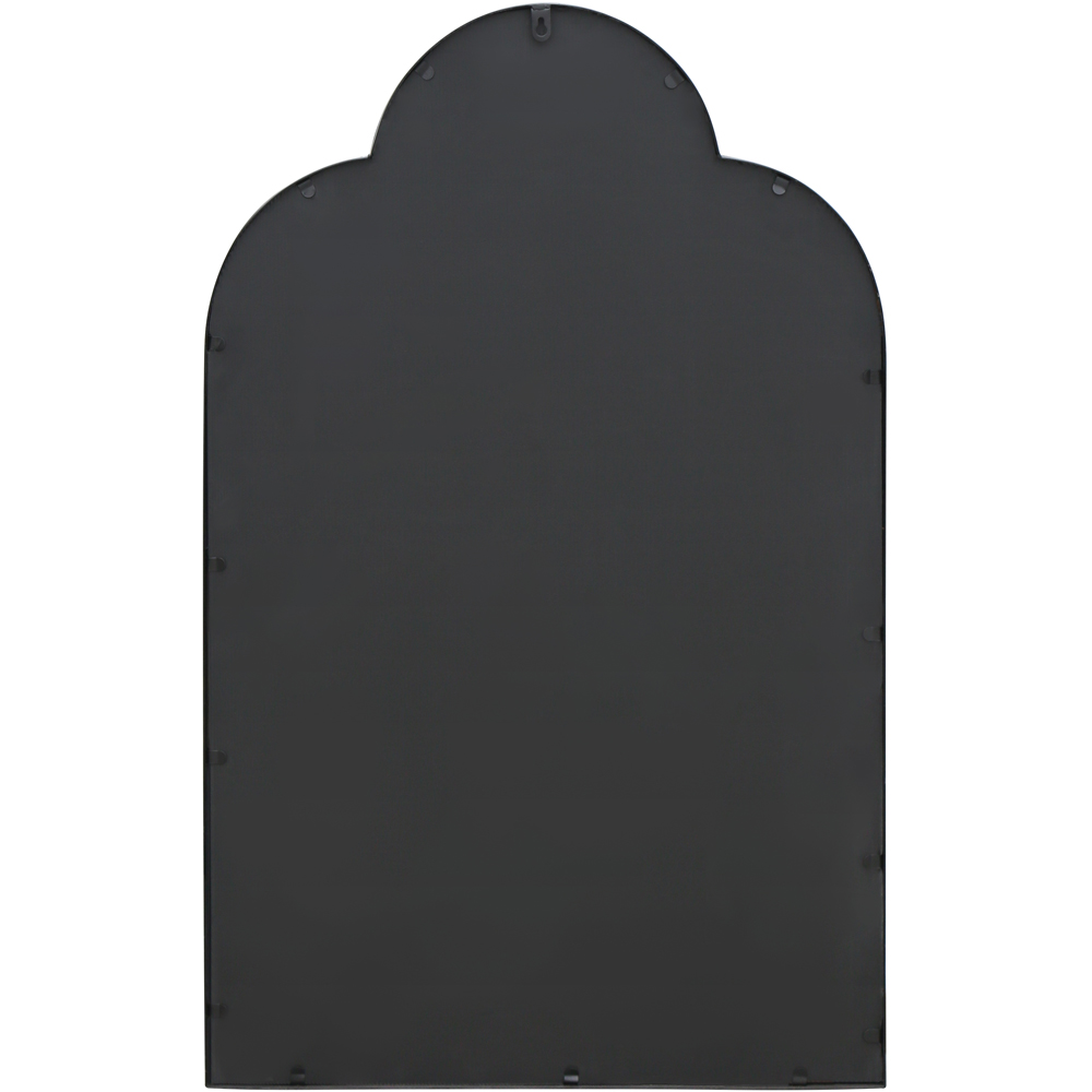 Charles Bentley Monaco Black Industrial Style Wall Mirror Image 3