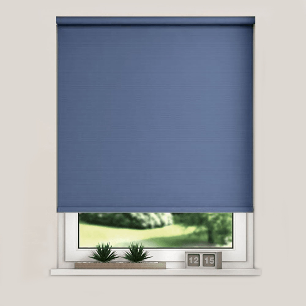 New Edge Blinds Blackout Roller Blinds Navy 105cm Image 1