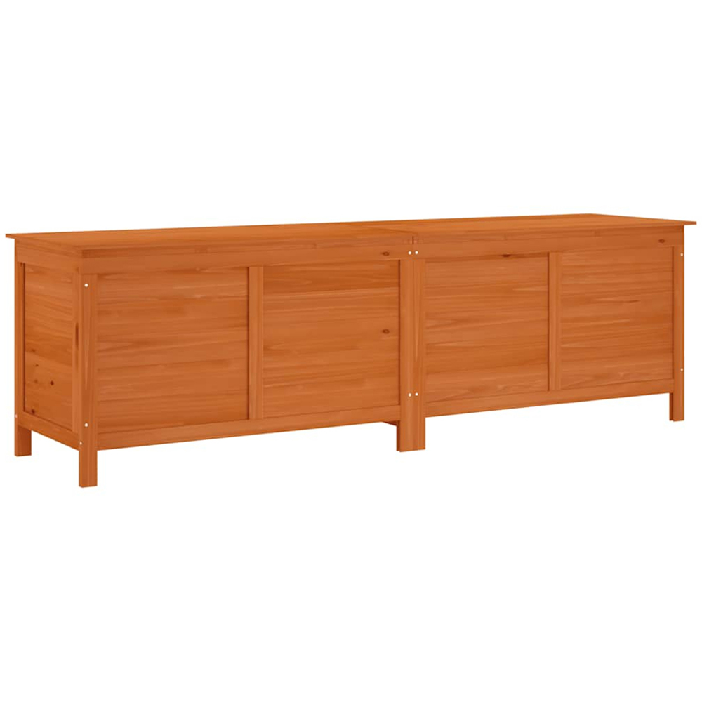 vidaXL 56.5 x 198.5 x 50cm Brown Fir Wood Garden Storage Box Image 1
