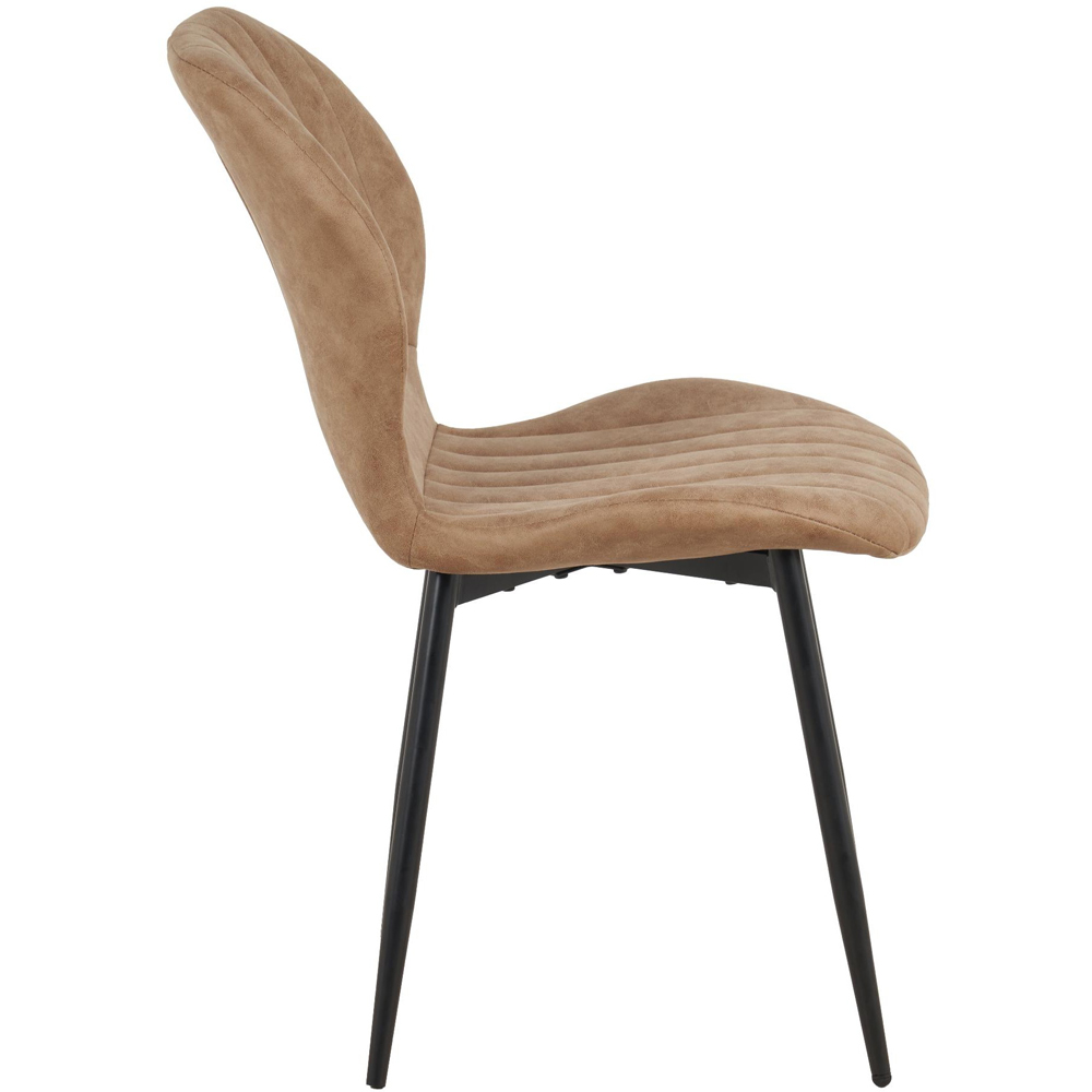 Indoor Living Jaydn Set of 4 Brown Distressed Leather Dining Chairs Image 5