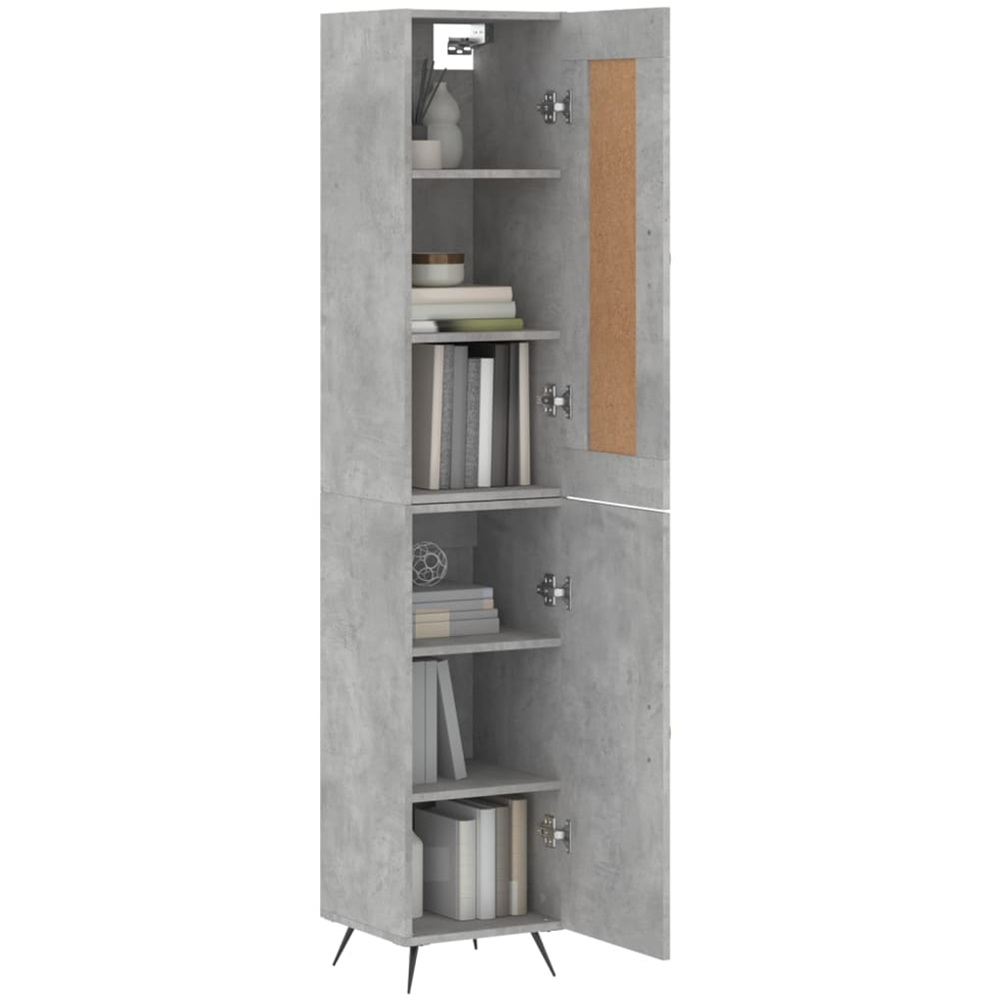 vidaXL 2 Door Concrete Grey Highboard Image 3