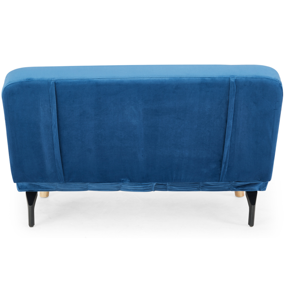 Home Detail Keller 2 Seater Blue Velvet Sofa Bed Image 4