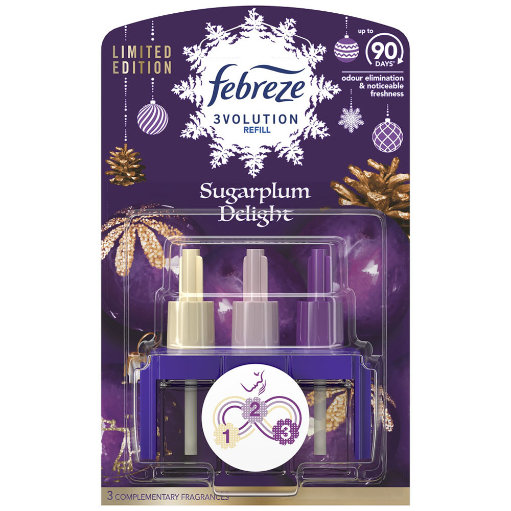 Febreze 3Volution Sugarplum Air Freshener Plugin Refill 20ml Wilko