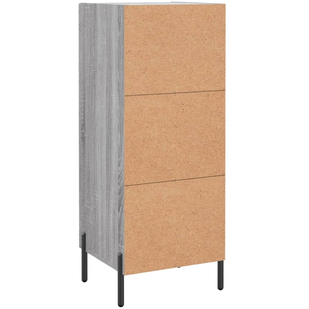vidaXL Single Door Grey Sonoma Wooden Sideboard Image 8