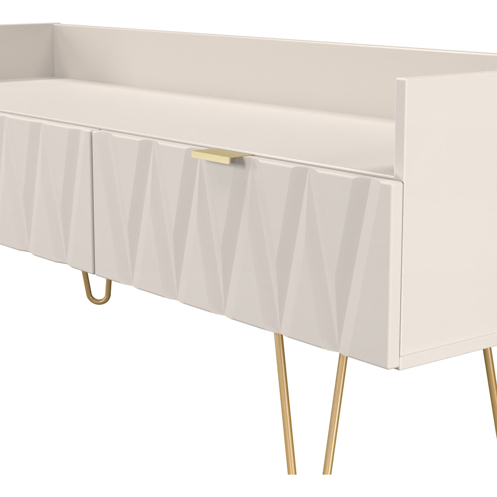 Crowndale Diamond 2 Drawer Kashmir Matt Wide TV Unit Ready Assembled Image 5
