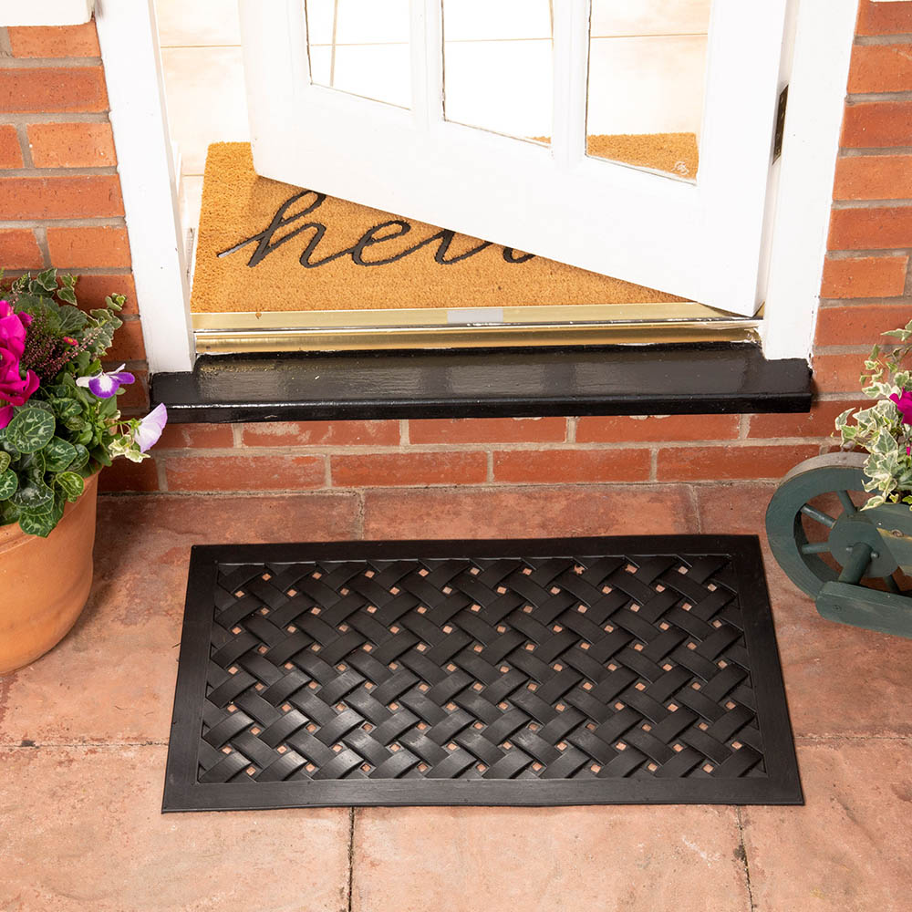 Esselle Home Reddish Black Rubber Doormat 45 x 75cm Image 2