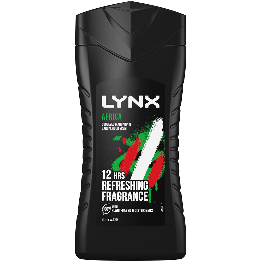 Lynx Africa Squeezed Mandarin and Sandalwood Shower Gel 225ml 6 Pack Image 2