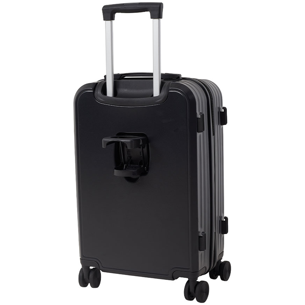 H&O Direct 21 inch Black Hard Shell Luggage Suitcase Image 2