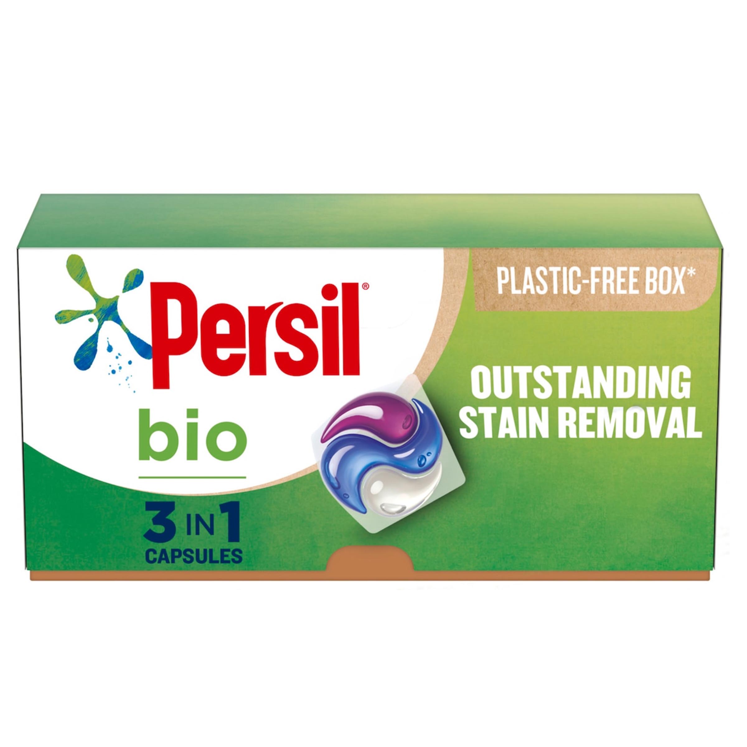 Persil Bio 3 in 1 Laundry Washing Capsules 15 Washes Image 1