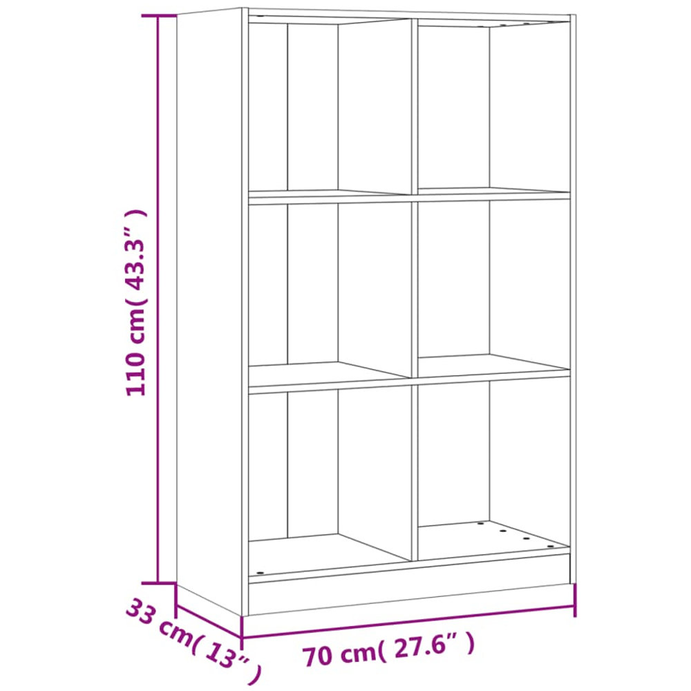 vidaXL 6 Shelf White Solid Pine Wood Record Cabinet Image 9