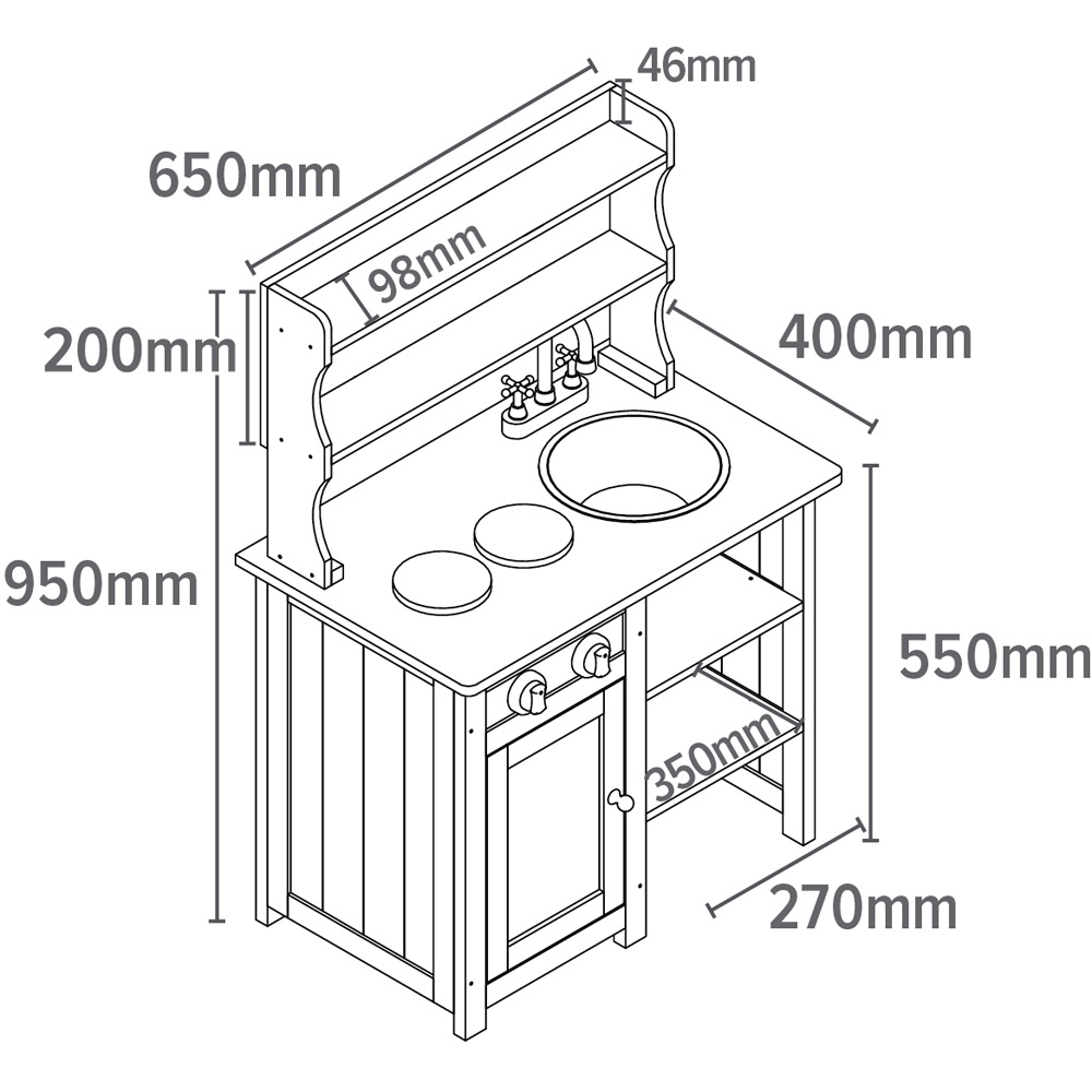 Liberty House Toys Country Play Kitchen with Accessories Image 9