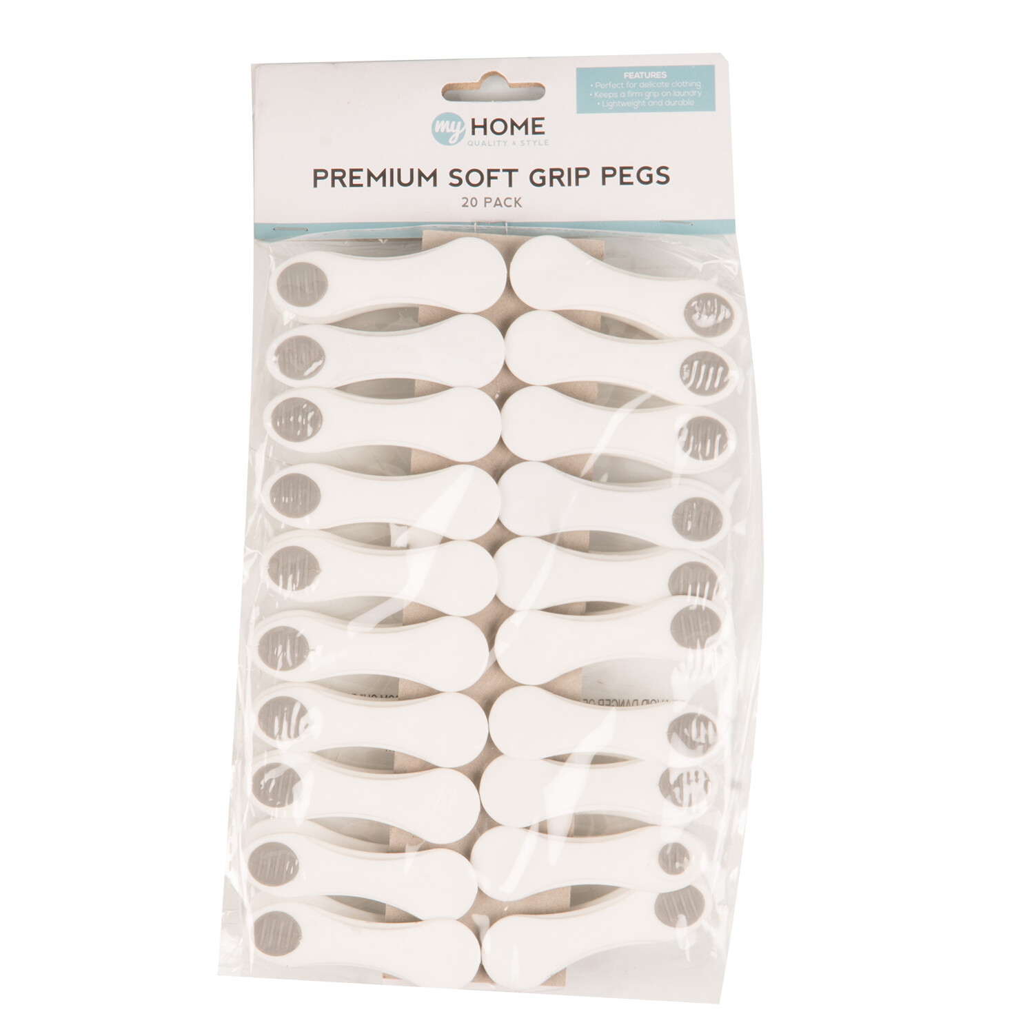Pack of 20 Premium Soft Grip Pegs Image