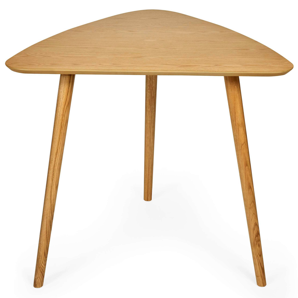 Julian Bowen Athena 3 Seater Light Oak Triangular Dining Table Image 3