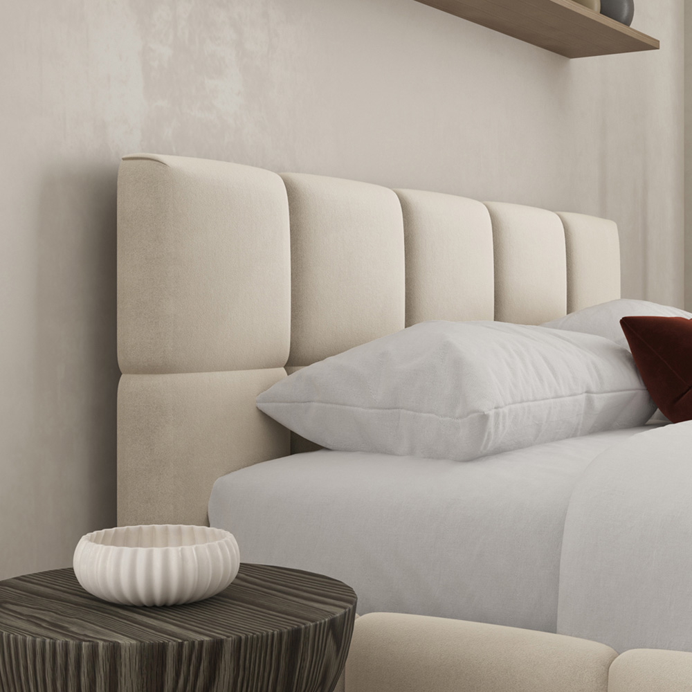 DS Living Ovella Double Cream Cubed Ottoman Bed Image 2