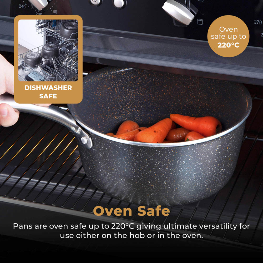 Tower 20cm Forged Aluminium Non-Stick Saucepan with Glass Lid Image 7