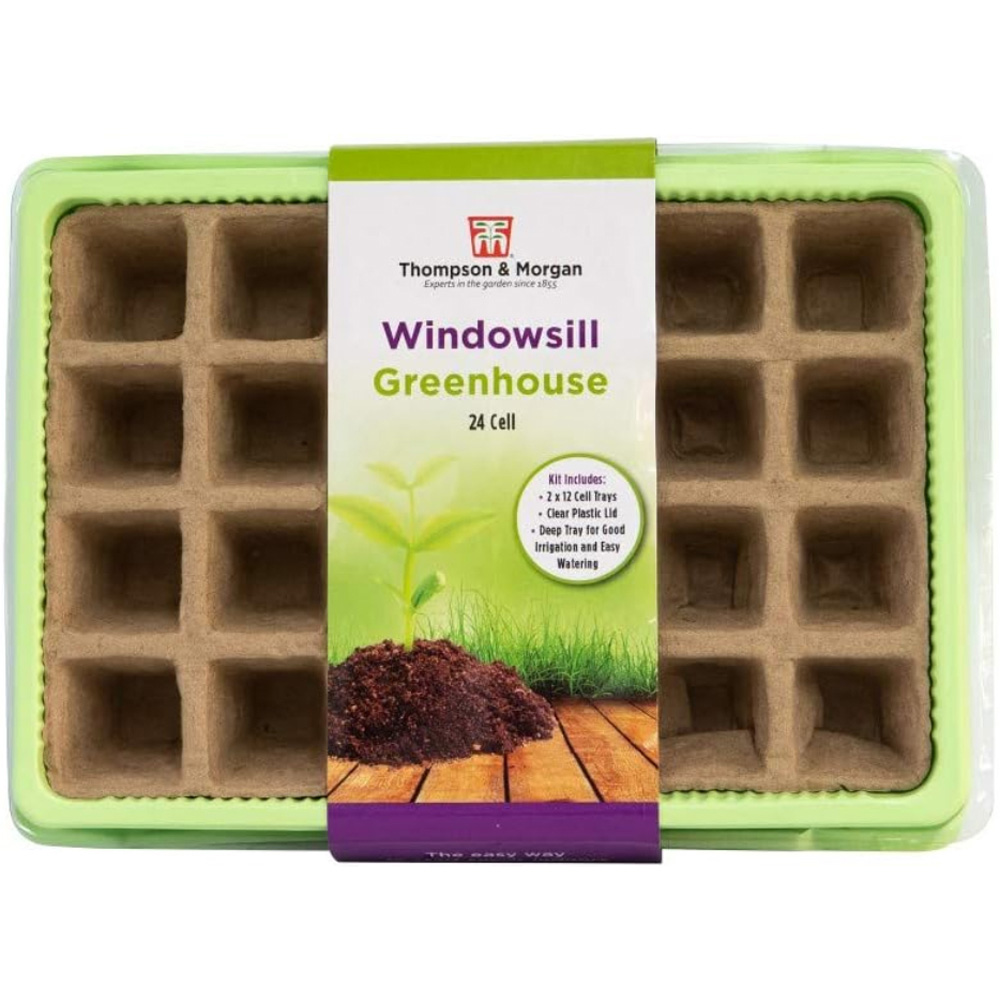 Thompson and Morgan 24 Cell Paper Pot Greenhouse Seed Starting Kit Image 2