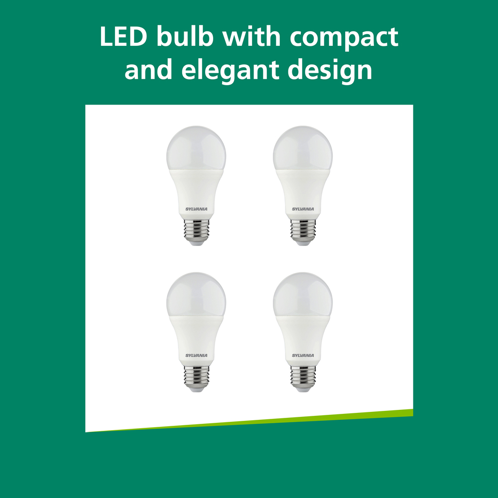 Sylvania 4 Pack ToLEDo GLS Warm White E27 13W LED Bulb Image 7