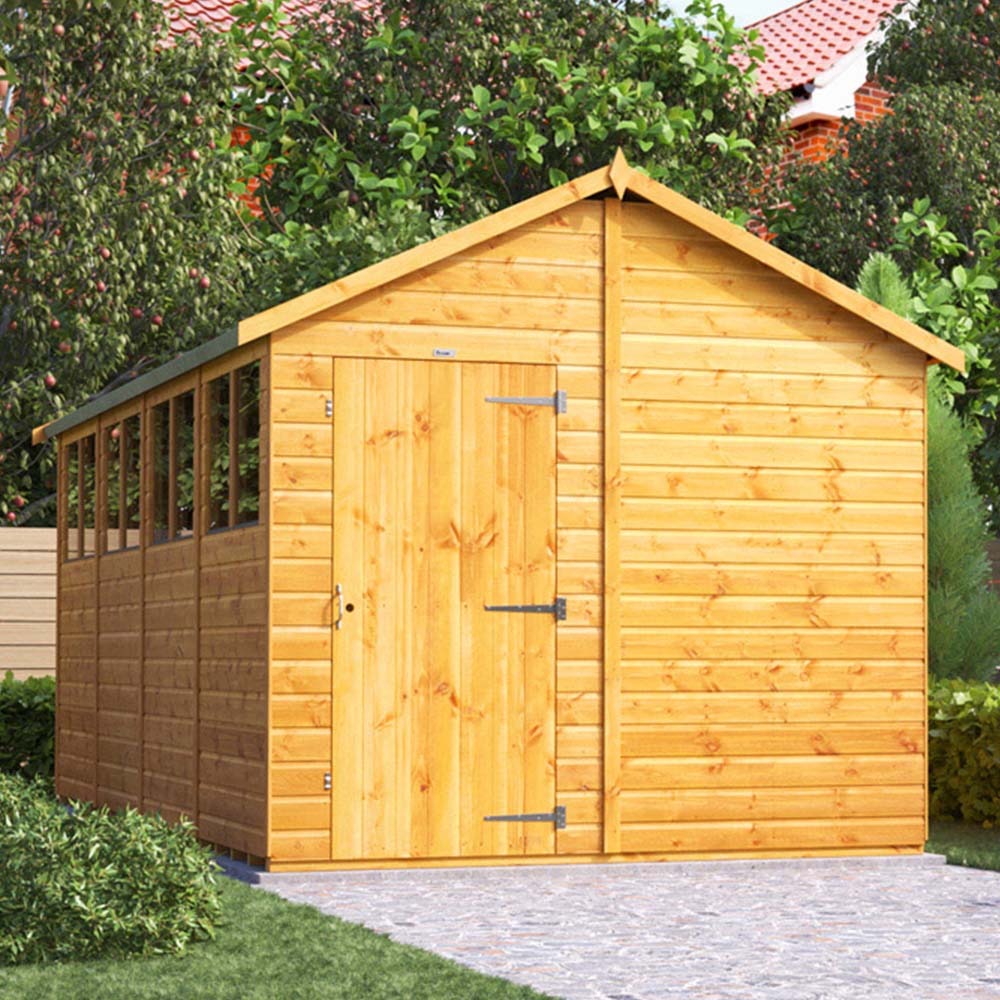 Power Sheds 16 x 8ft Apex Wooden Shed with Window Image 2