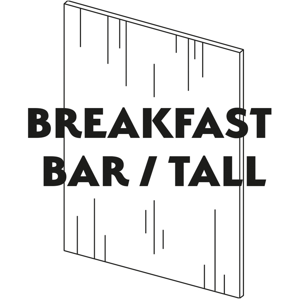 wilko J Pull Gloss Anthracite Breakfast Bar Panel 2400 x 900mm Image 1