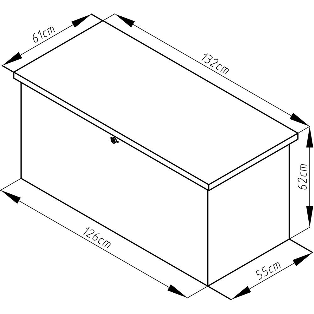 Charles Bentley Garden Metal Storage Chest with Lock Image 5
