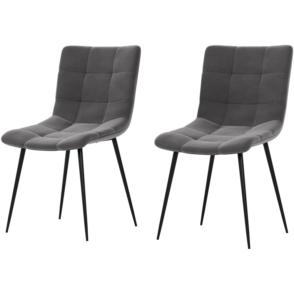 Vida Designs Richton Set of 2 Grey Dining Chairs Image 2