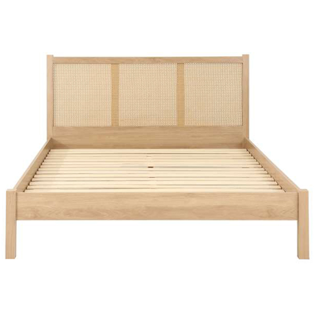 Croxley King Size Oak Rattan Bed Image 4