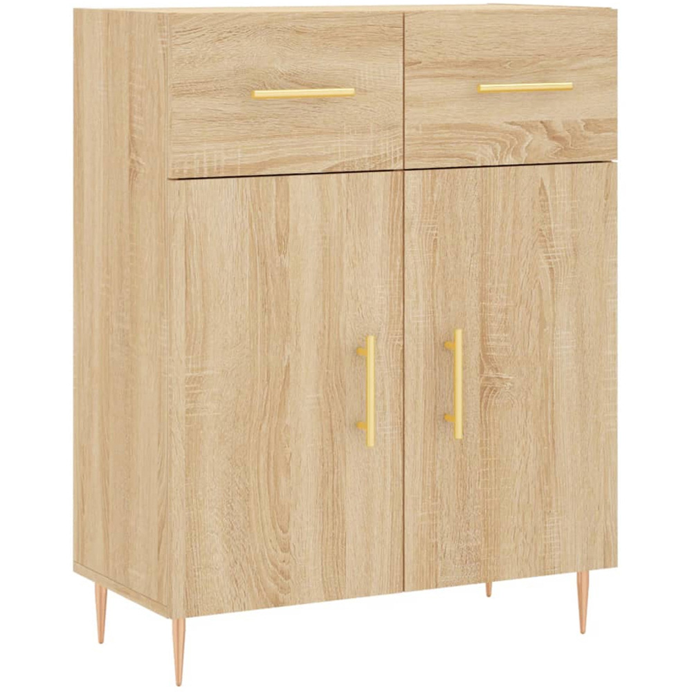 vidaXL 2 Door 2 Drawer Sonoma Oak Sideboard Image 2
