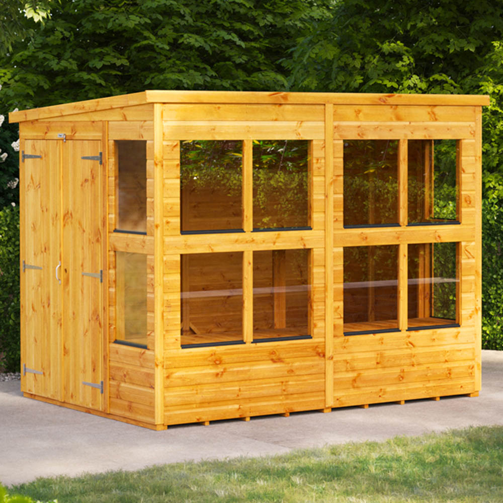Power Sheds 8 x 6ft Double Door Pent Potting Shed Image 2