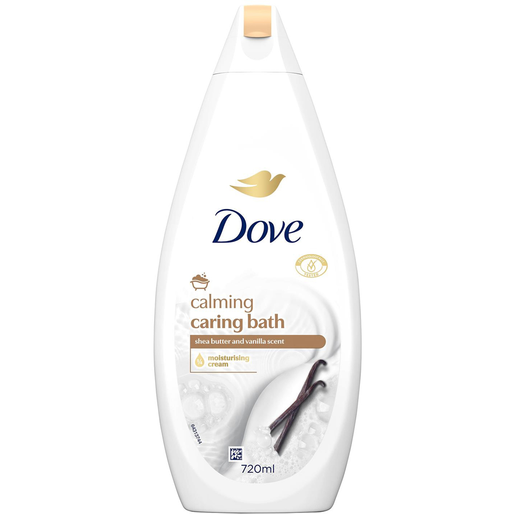 Dove Caring Bath Shea Butter and Vanilla Moisturising Cream Bath Soak 720ml 6 Pack Image 2