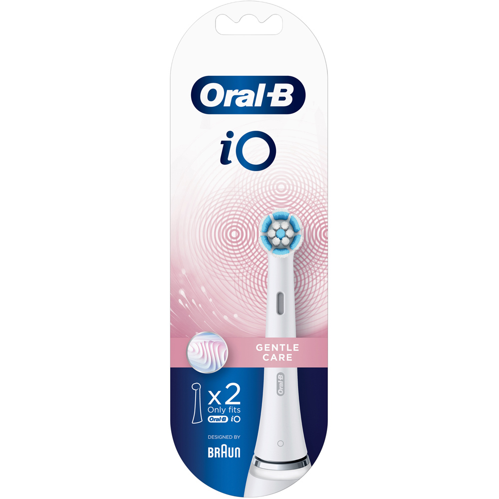 Oral-B iO Gentle Clean Black Toothbrush Head 2 Pack Image 1