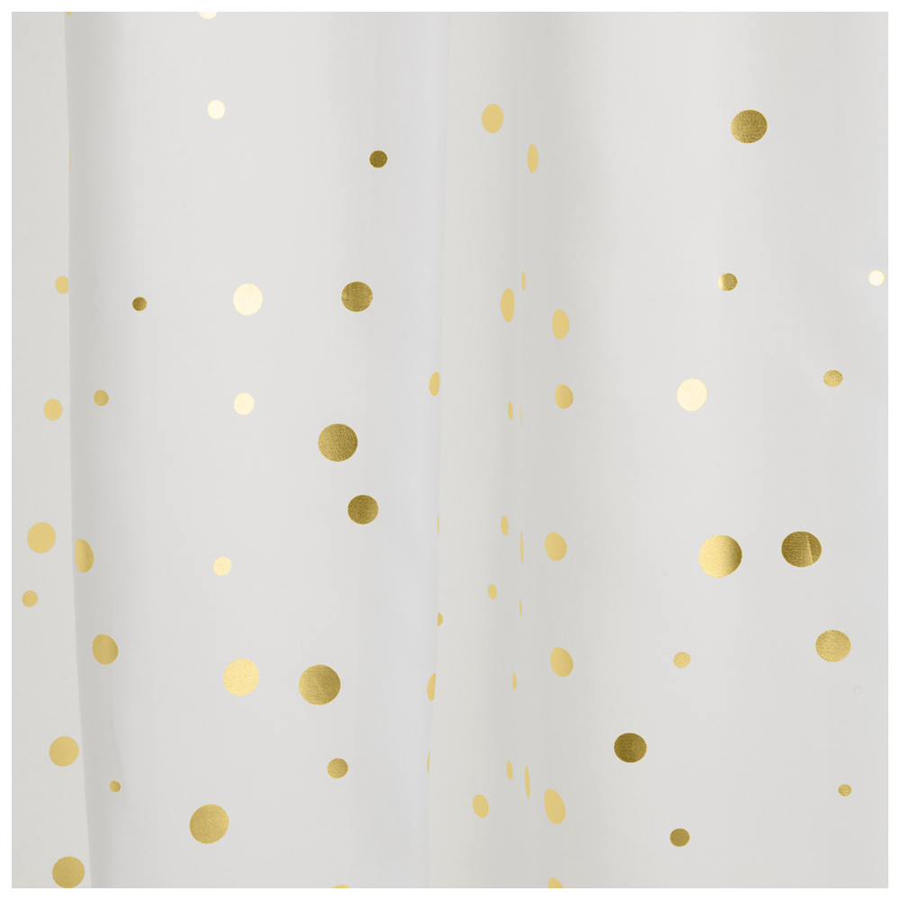 Wilko Gold Dots Shower Curtain 180 x 180cm Image 2